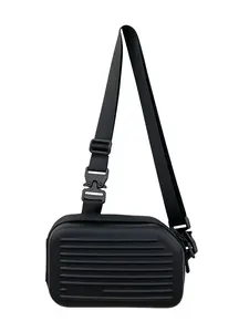 Men's Hard Shell Crossbody Bag, Anti-Scratch Durable Small Square Bag, Street Style Camera Bag, Quick Release Buckle, Waterproof Material