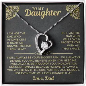 I am the Dad who will love and protect you with all that I have Necklace for Daughter from Dad – Meaningful Gift for Birthday, Graduation, or Special Occasions