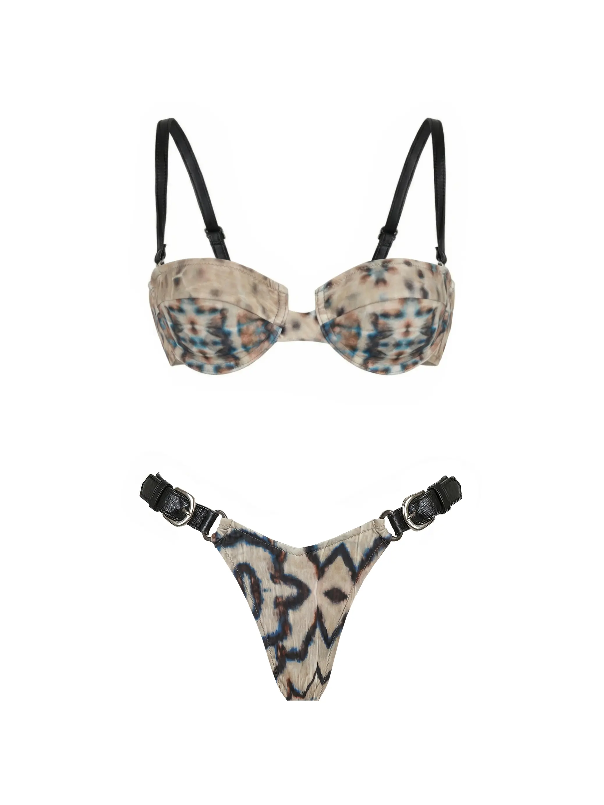 2026 new printed push-up women’s two-piece swimsuit set, fashionable sexy low-rise micro bikini set for holidays, casual beachwear, pool parties, and hot spring wear