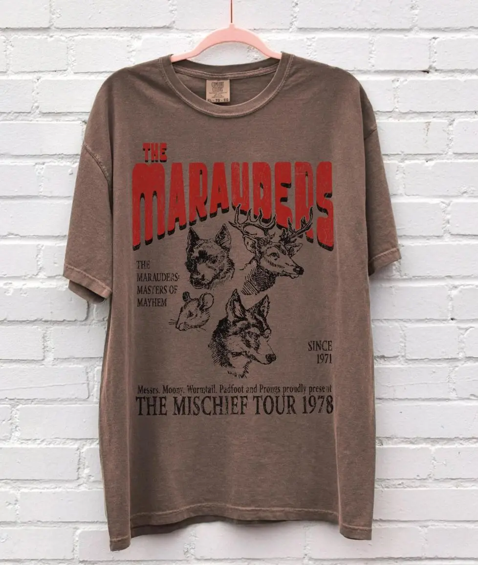 Marauders Shirt UNISEX Comfort Colors® 70s Wizards Marauders World Tour Universal Vacation Pottery T Shirt Aesthetic ATYD T