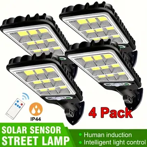 4pcs Solar Wall Lights - Auto-On at Dusk, Adjustable Brightness, Waterproof, Motion Sensor Security Pathway Lighting for Garden, Garage, Yard, Backyard, Patio。Warm light, warm Christmas ！