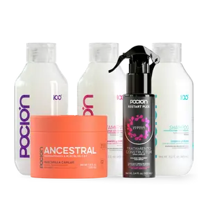 La Pocion Shampoo, Tratamiento, Crema Dual, Mascarilla Ancestral y Tratamiento Reconstructor Spray (5 Pack)