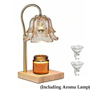 Cozy Home Ambiance Lamp, Gold Floral Candle Warmer with Timer & Height Adjustable Feature Thoughtful Present for Mom