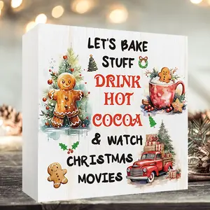 Hot Cocoa Christmas Gingerbread Man Decoration, PVC Material, 4x4 Inch, Home & Office Decor, Perfect Gift Idea