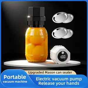 lectric Mason Jar Vacuum Sealer, Bulk Mason Jar Sealer, One‑button Sealing for Mason Jars, Including Regular Mouth Mason Jar Lids and Wide Mouth Mason Jar Lids