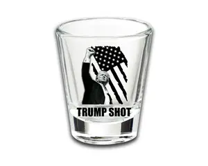 Donald Trump Shot, Shot Glass Gifts, President merch, Donald Trump Rally, Trump Mugshot Shot glasses, Republican Gifts Drinkware