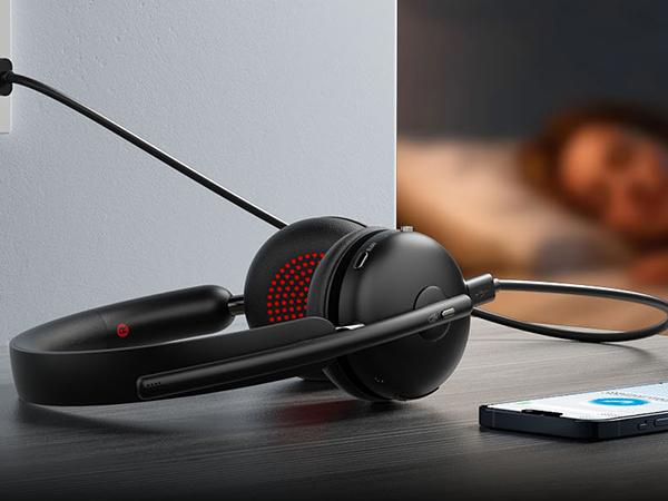 Dytole Wireless Headset with Mic for Work, Bluetooth 5.3 Headset with Noise Cancelling, Wireless Headphones with Mic & USB Dongle, 65H & Mute, Ideal for PC/Call Center/Computer/Laptop/Study