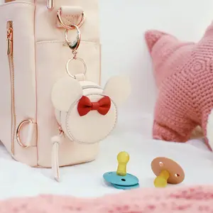 Miss Fong Bag Accessories, Cute Pacifier Holder Case with Clip, Pouch Cover Clasp Backpack Organization, Attached to Daily Bags Mom Bag Diaper Bags, On the Go Trip Musthaves, Holiday Birthday Gift