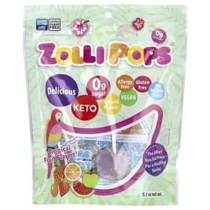 Zollipops Original Clean Teeth Candy®, Tropical Fruit Flavors, 3.1 oz