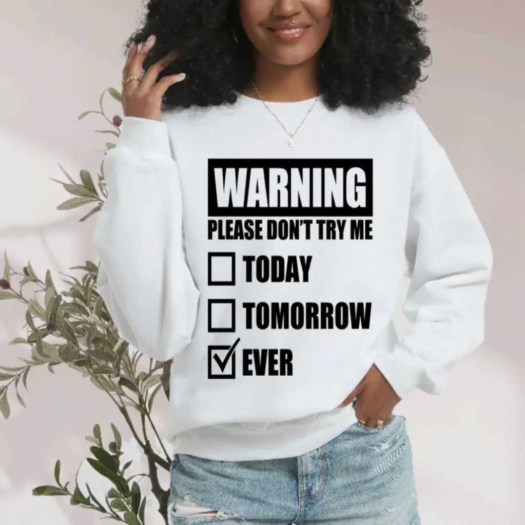 Warning Screen Print Transfer