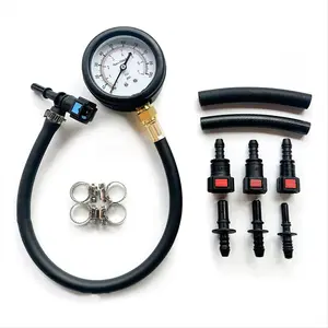 Fuel Pressure Test Kit Fuel Pressure Gauge Fuel Injection Pump Pressure Tester Gauge Kit for Car, Motorcycle, Truck
