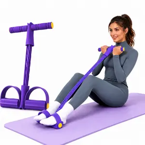 Multifunction Tension Rope, 8-Tube Elastic Yoga Pedal Puller Resistance Band, Elastic Pull Rope Fitness, Full-Body Workout at Home Gym, Exercise Sit-up, Yoga, Abdominal Training