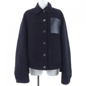 Pre-owned Loewe Cashmere Small Leather Goods ANAGRAM Blend Jacket