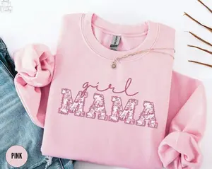 Floral Girl Mom Sweatshirt, Hoodie, Tshirt Toile Mama Of Girls Hoodie, Mothers Day New Mama Outfit, Baby Announcement Momma Clothing,  Comfort Cotton 6