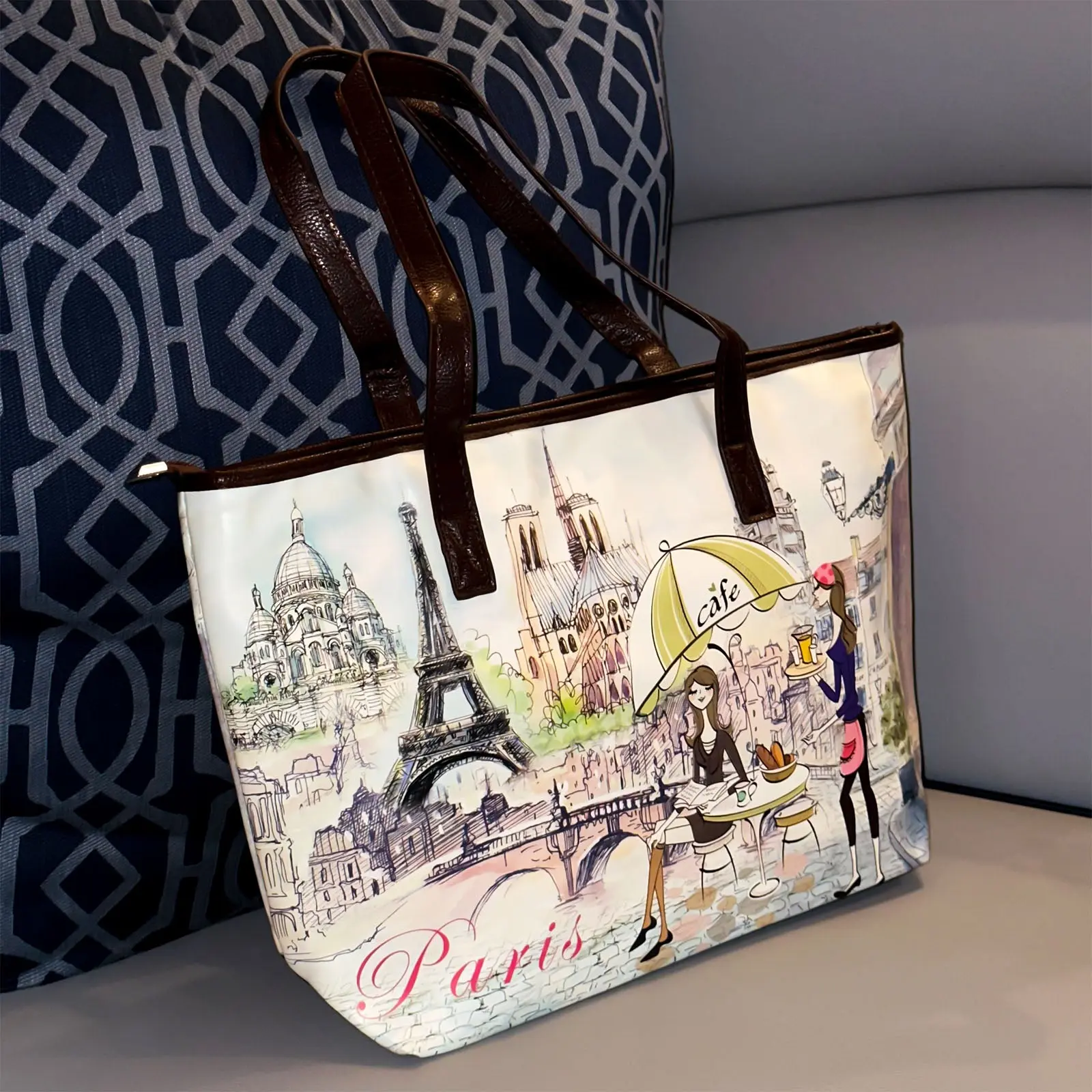Tote Bag Vegan Leather Handbag, Lucky Theresa