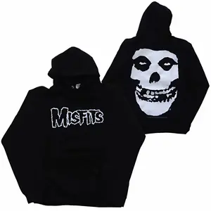 Gothic Aesthetic Hoodie Misfits Featuring Front & Back Artwork