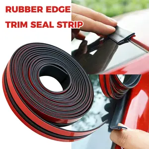 Car Rubber Edge Trim Seal Strip for Windshield Sunroof Waterproof Noise Reduction Weather Stripping with Strong Adhesive outdoorfun