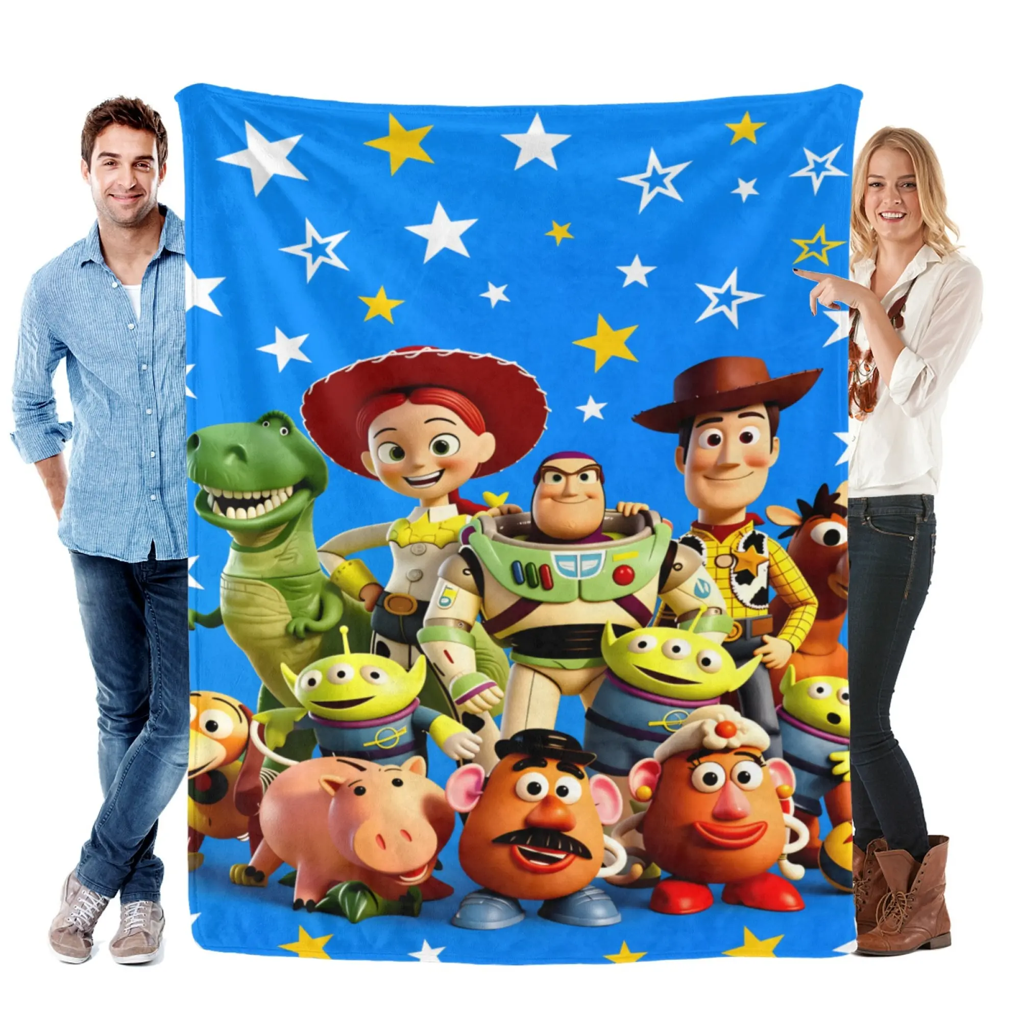 Disney Pixar Toy Story Super Soft Fleece Blanket - Vibrant 2D Graphic Kids Room Aesthetic Decor