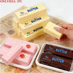 (Blind Box)Super soft, butter-shaped, slow-rebound pressure-sensitive toy; sticky butter stick squeeze toy; realistic food pressure-sensitive stress relief tool; Stress Relief Model; party gift, Squishies