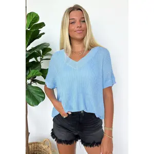 Free Fall Lightweight V-Neck Knit Top - BACK IN STOCK