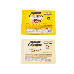 Nutresa Cremino Bi Color & Blanco Candies 24 Pieces Creamy Hazelnut Filled Gianduja Chocolate Outer Layers Perfect Snack for Chocolate Lovers Bonbon - Flavor