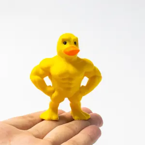 3D Printed Muscle Duck Figurine, Funny Desk Decor Collectible Statue, Muscular Duck Desktop Figurine, Gifts for Gym People, Gym Decor for Men, Bodybuilder Duck Collectible Desktop Sculpture