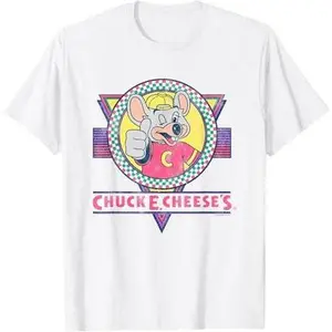 Chuck E. Cheese Winking Thumbs Up Logo Distressed T-Shirt