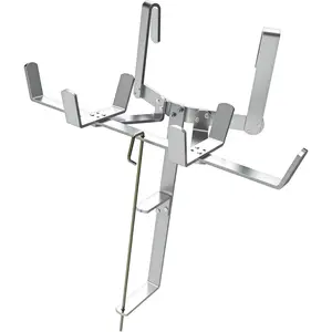 Aluminum Drywall Mud Pan Holder and Spool Tape Holder,Holds 12 inch Mud Pan & Up to 500 Ft Tape