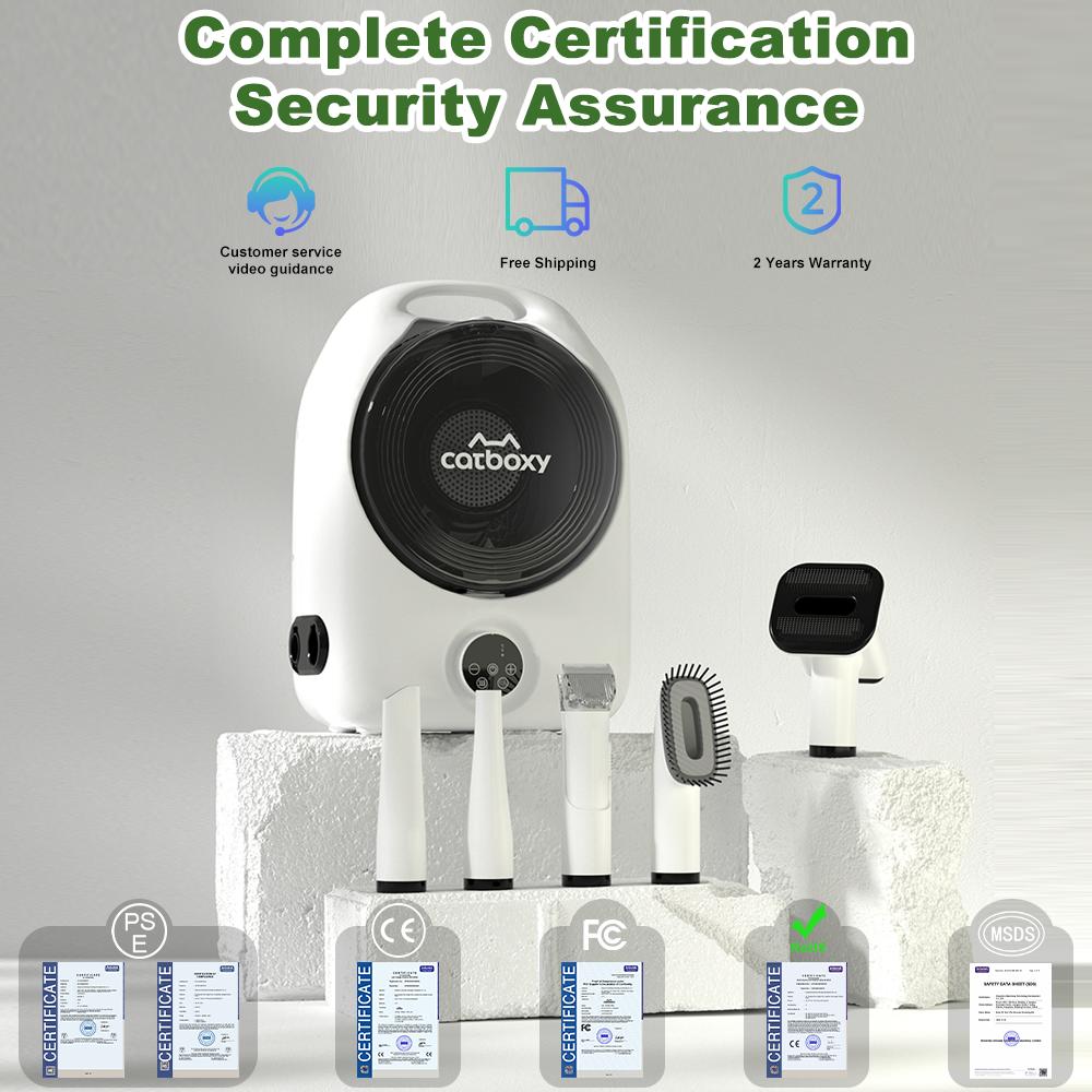 【Buy 1 Get 1 Free Gift】Catboxy Nova P1 5-in-1 Professional Cat Stuff Dog Products Pet Grooming Kit Dry Brush Trim Vacuum Clean Quiet Efficient All-in-One Solution for Pet Hair 2-Year Warranty 【Buy 1 Get 1 Free Gift】Catboxy Nova P1 5-in-1 Professional Cat Stuff Dog Products Pet Grooming Kit Dry Brush Trim Vacuum Clean Quiet Efficient All-in-One Solution for Pet Hair 2-Year Warranty