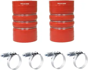 Silicone CAC Charge Air Cooler Hump Hose Boot Set | T-Bolt Spring Loaded Clamps | 2 Pack