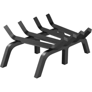 TikTokShopBlackFridayVEVOR Fireplace Grate, 18 inch Heavy Duty Fireplace Pit Grill Grate with 6 Support Legs, 3/4'' Solid Powder-Coated Steel Bars, Fire Logs Firewood Burning Rack Holder for Indoor and Outdoor Fireplace