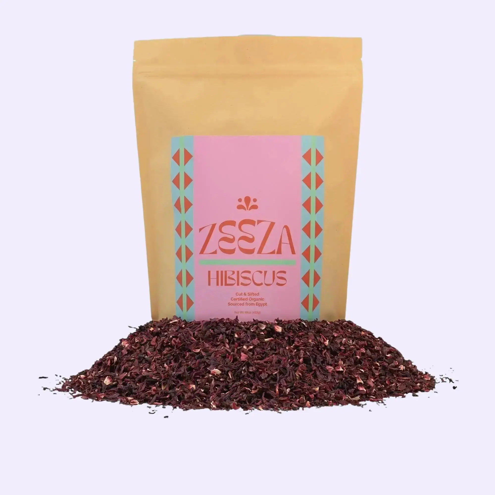 Zeeza Organic Hibiscus Flowers from Egypt – Single Origin Loose Leaf Tea