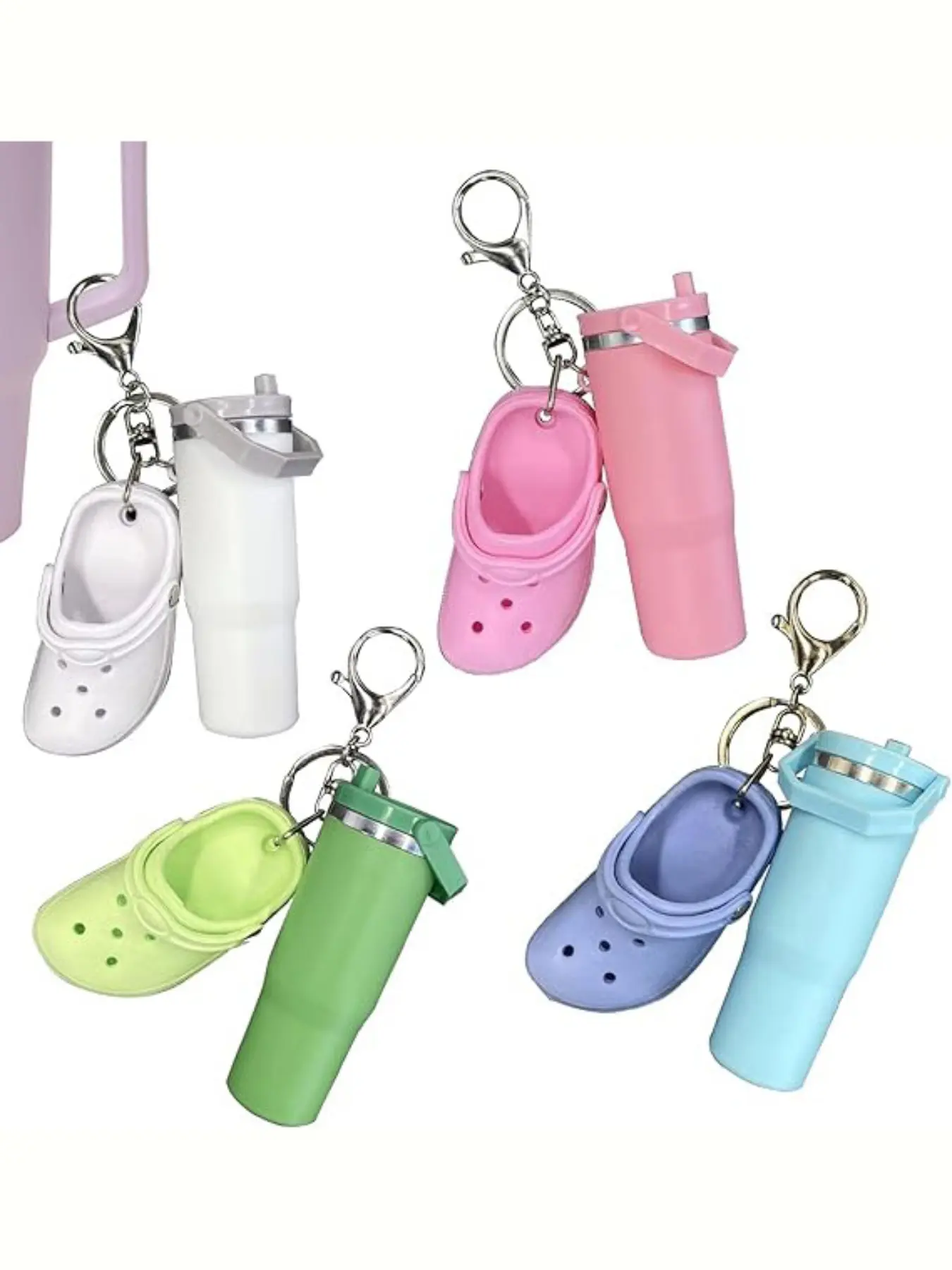 Mini Cup Keychain Lip Balm Case, Cute Nanny Cup Keychain, Mini Roller Keychain, Stanley Cup Keychain Accessory, Women Girls Backpack