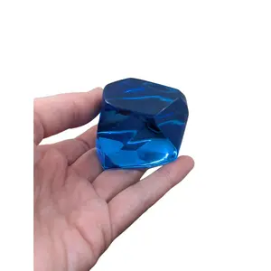 Blue Faux Crystal Resin Gem A Grade Clear Resin Crystal Handmade Mini Blue Gem Teal Blue Gem Fantasy Gem Pirate Booty Acrylic Gem Wizard