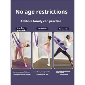 Yoga Aerial Silk Set, Hammock for Women, Back & Leg Stretching, Pilates Swing, Elastic Fitness Belt, Home Gym Equipment