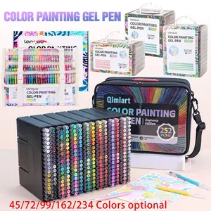 NEW 252 Pieces/234 Colors Languo Color Painting Gel Pen Set, Artist Bundle, 45/72 Pcs, with Storage Box, 0.6mm Needle Tip, Rich Color, Art Supplies for Diary, Card, DIY, Art Drawing Supplies, Artist Supplies, Coloring Supplies, Portable Art Supplies