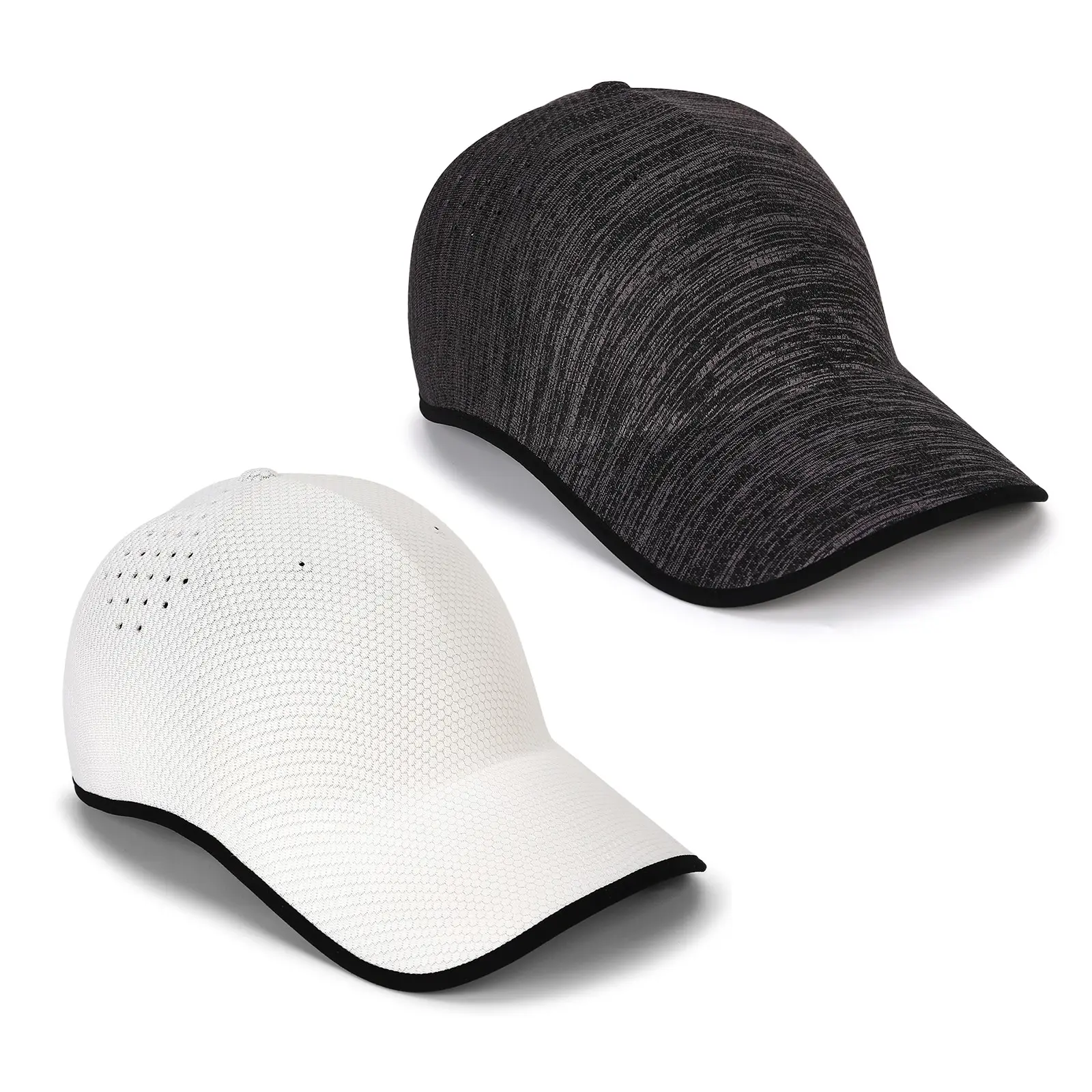 2 Pack Unisex Seamless Baseball Cap, Adjustable Quick Dry Breathable Dad Hat, Washable Lightweight Stretch Sun Hat, Comfort Non-binding Design, Portable Outdoor Cap, Sports Outdoor Hats, for Golf, Running, Hiking, Daily Wear