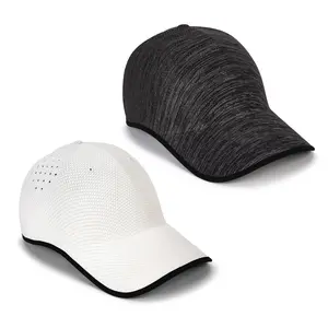 2 Pack Unisex Seamless Baseball Cap, Adjustable Quick Dry Breathable Dad Hat, Washable Lightweight Stretch Sun Hat, Comfort Non-binding Design, Portable Casual Outdoor Cap for Golf, Running, Hiking, Fishing, Trucker Style & Daily Wear
