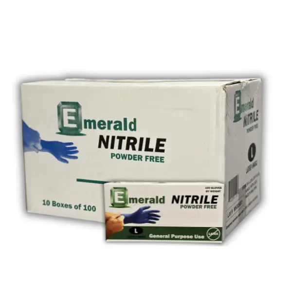 Emerald General Purpose Blue Large Nitrile Gloves 1000/case