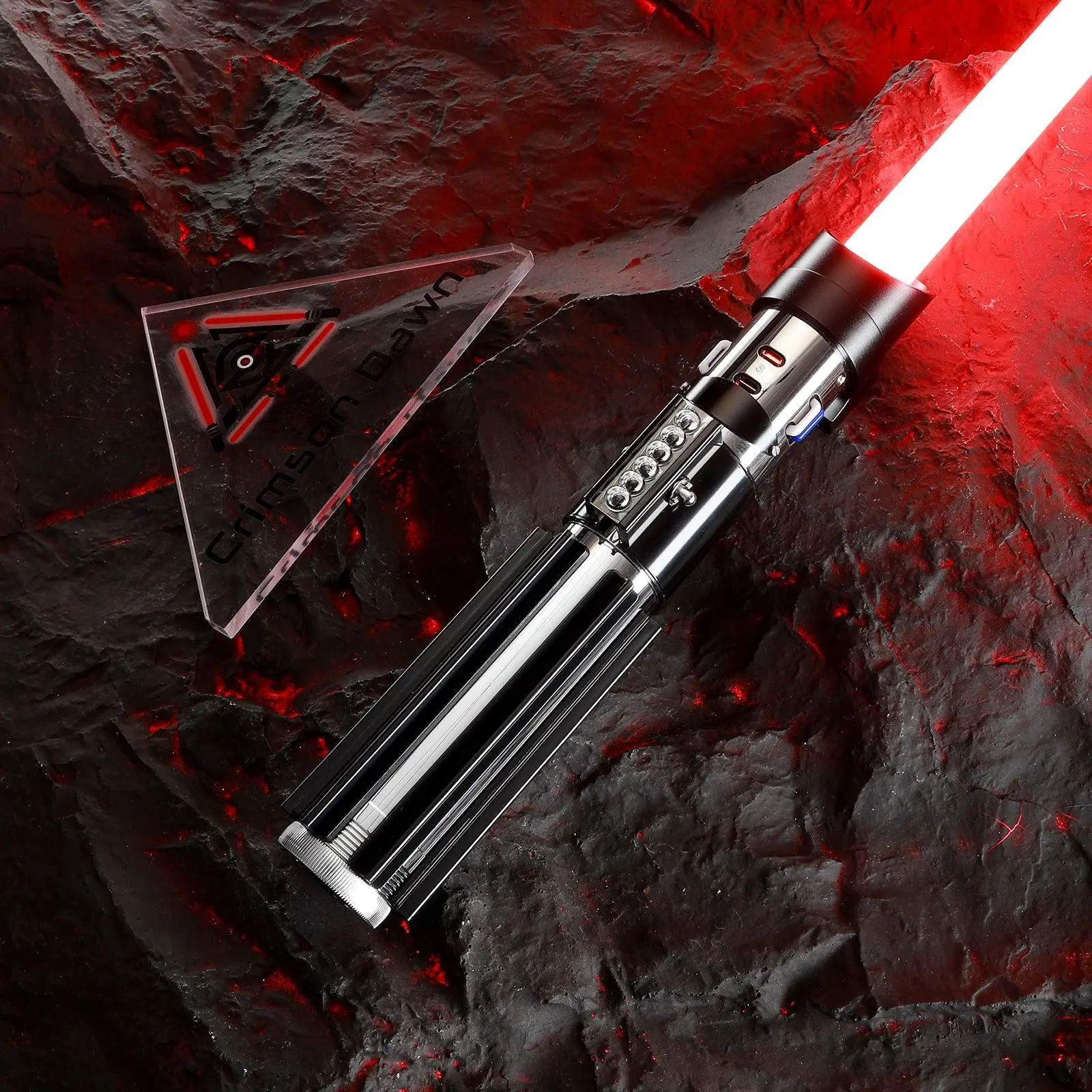 Crimson Dawn Prophecy Lightsaber – Custom Metal Hilt Dueling Saber