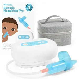 Frida Baby Electric NoseFrida Pro - 5 Levels Hospital-Grade Suction, One-Handed Operation, Travel-Friendly, Dishwasher-Safe, No-Poke Tips for All Ages