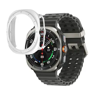 Samsung Galaxy Watch Ultra 47mm PC Perforated Semi-Enclosed Protective Case, Scratch-resistant, Wear-resistant, Shock-resistant，white