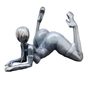 Brass Posture Nude Female Miniatures Statue,Metal Pantyhose High Heels Female Woman Sculpture Figurines Body Art Desktop Car Decor Men Collect