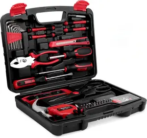 KingTool 149 Pieces Home Repair Tool Kit with Plastic Toolbox, Basic Mechanic Household Tools for Home, Office & College Use, Ideal Fathers Day Gift