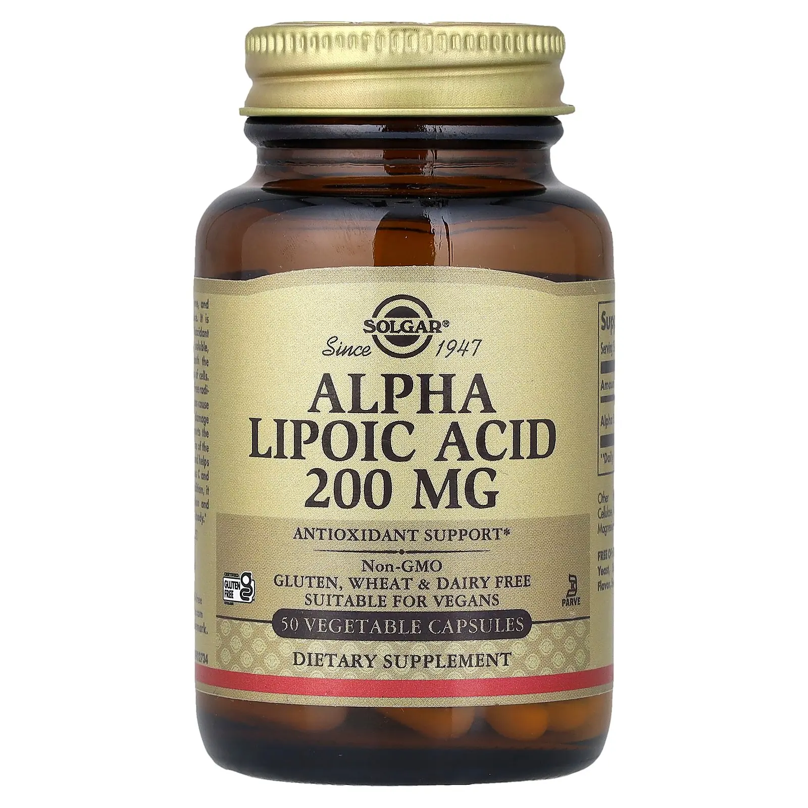 Solgar Alpha Lipoic Acid, 200 mg, 50 Vegetable Capsules Solgar Alpha Lipoic Acid, 200 mg, 50 Vegetable Capsules