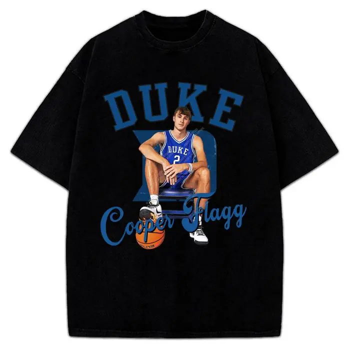 Cooper Flagg Rookie College Basketball Style Men T-Shirt Crewneck Cotton  TOP PULLOVER