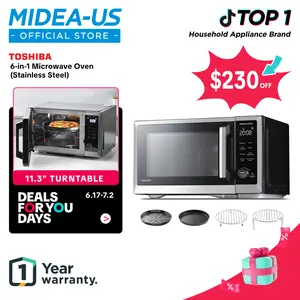 【DFYD】TOSHIBA 7-in-1 Countertop Microwave Oven, 1.0 cuft. Air Fryer Combo with Inverter Convection, Humidity Sensor, Even Defrost, 27 Auto Menu & 47 Recipes Kitchen Appliances