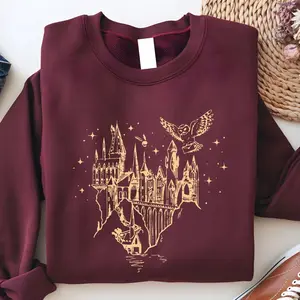 Wizard Castle Owl Sweatshirt: Magical Fantasycore Pullover G02PI