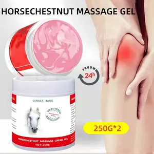 QIANCAOTANG Horse Balm Gel 2Pcs Extra Strength Warming Massage 250gX2 Equine Therapy with Safflower Oil Controlled Heat for Joint Muscle Soothing Therapeutic Athletes