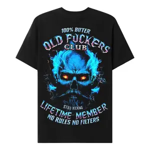 Chaosmoda Generation X  Custom YearSkull Garage Tee | 100% Bitter Old Fuckers Club | Vintage Dad Shirt Father's Day Gift
